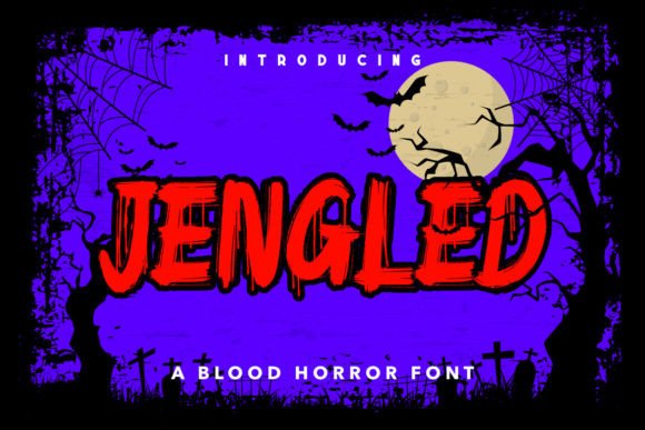 Jengled: The Spooky Display Font for Halloween-Themed Designs