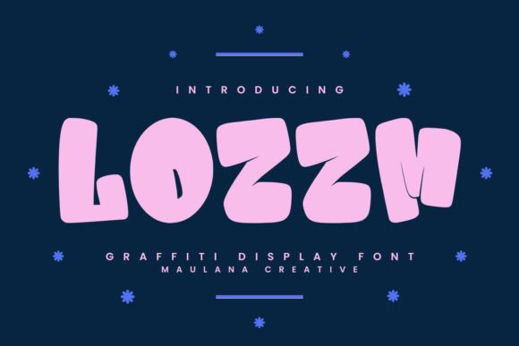 Lozzm: A Quirky Graffiti Display Font for Creative Makers