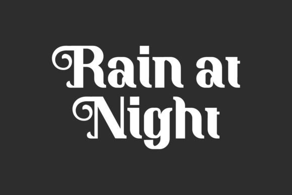 Rain at Night Font for Dreamy Craft Projects