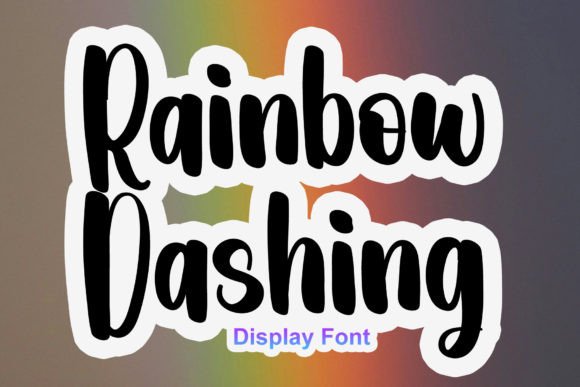 Rainbow Dashing Font for Creative Projects and Branding