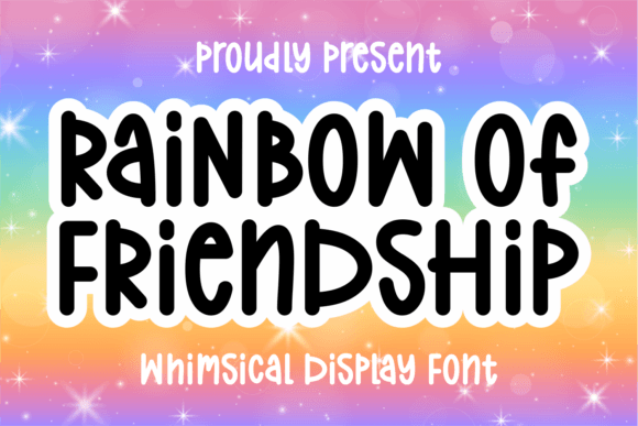 Rainbow of Friendship Font for Business Branding