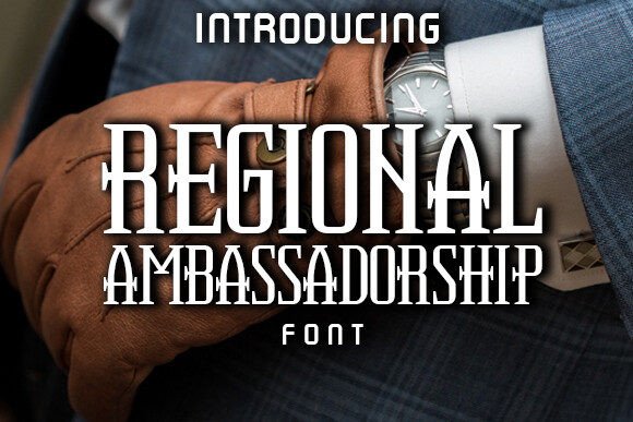Regional Ambassadorship Font for Professional Branding and Design