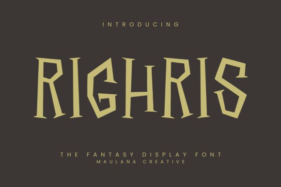 Righris Display Font for Editorial Design and Creative Projects