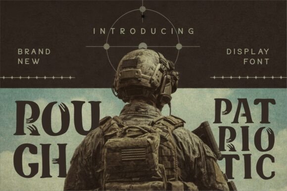 Rough Patriotic Font for Branding and Design