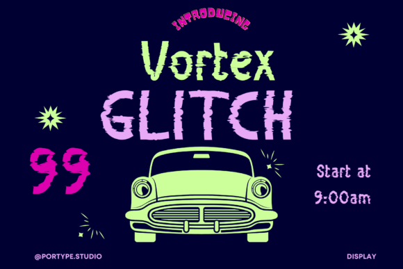 Vortex Glitch Font for Futuristic Branding and Digital Design