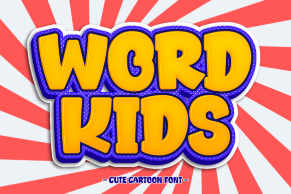 Word Kids: A Playful Display Font for Digital Creativity